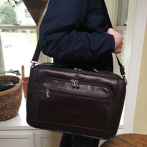 solo leather briefcase